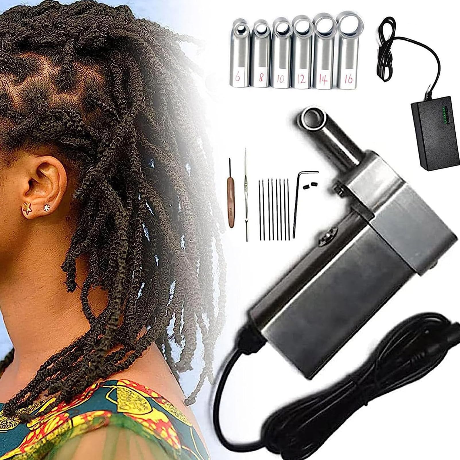 Amazon.co.jp: ドレッドロックツールキット、ステンレススチール製電動